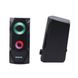 Колонки акустические, пластиковый корпус, 6 Вт , USB питание, RGB подсветка, черный цвет Maxxter CSP-U002RGB