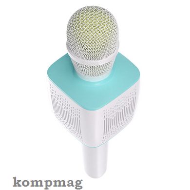 Караоке микрофон беспроводной Hoco “BK5 Cantando” Bluetooth , бело-голубой