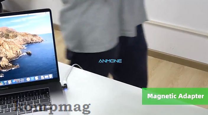 Магнитный адаптер-конвертер-переходник 100W 5A Type-C (папа-мама)для MacBook Pro,для телефона,для планшета USB-C,цвет белый