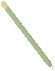 Двухцветный силиконовый чехол  для Apple Pencil 2 GREEN/YELLOW(Зелёный, желтый)