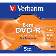 Диск для видеокамеры Verbatim DVD-R 1.4 GB 4x Jewel box